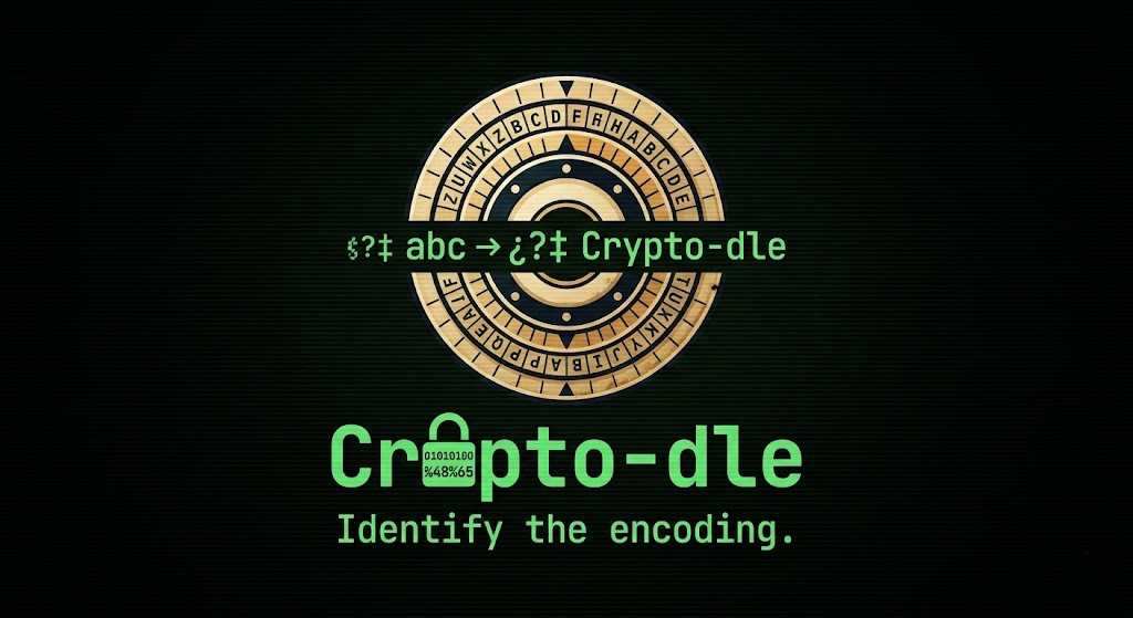 Crypto-dle — identify the encoding. Daily puzzle.